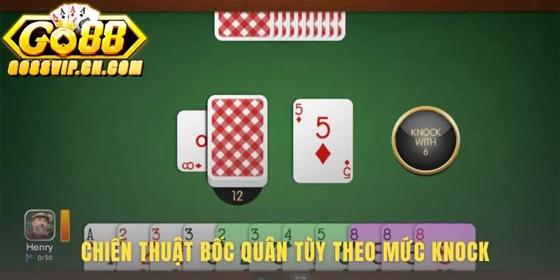 Chiến thuật bốc quân Oklahoma Gin tùy biến theo mức Knock